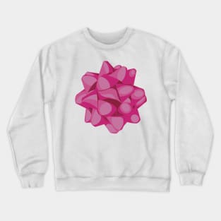 Pink ribbon bow for wrapping gifts Crewneck Sweatshirt